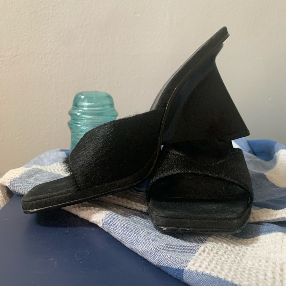 Luichiny  open toed mules cocktail shoes